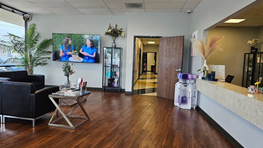 modern medical spa treatment room with advanced aesthetic equipment