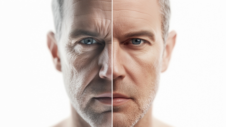 Botox for men before and after results showing reduced forehead lines and a refreshed appearance at a med spa in The Colony TX